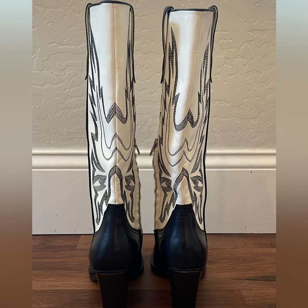 New Dolce Vita Blanch Cowgirl Boots Size 10 - Picture 4 of 6